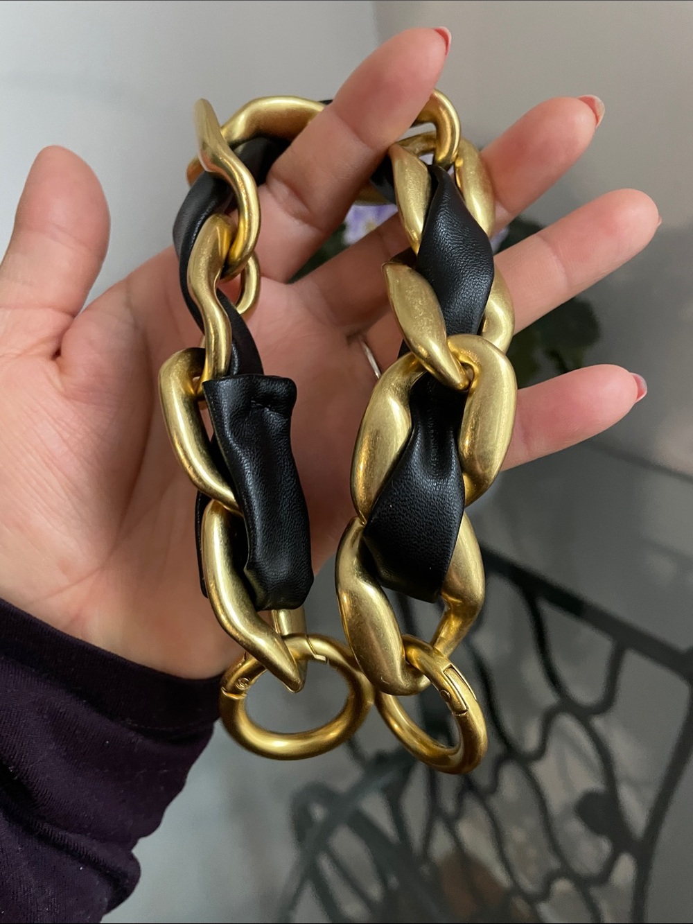 Gold and Black Chunky Chain